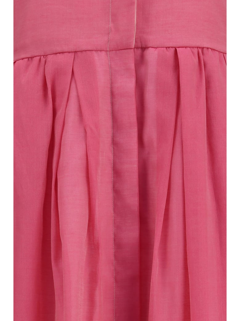 dress eglelong orange/pink silk-cotton by Selfnex