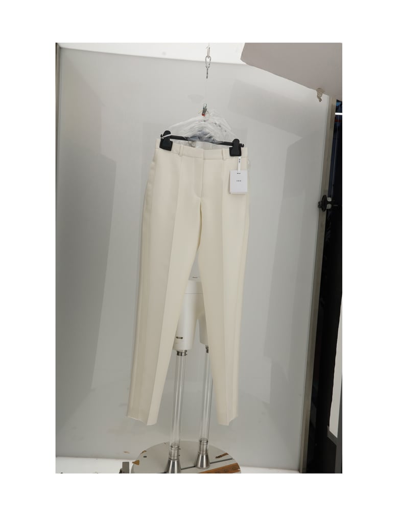 trousers db-shantung white by Selfnex