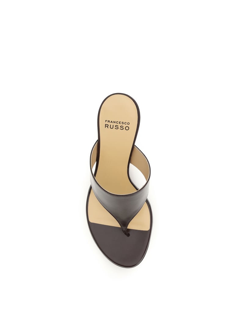 thong sandals bordeaux leather by Selfnex