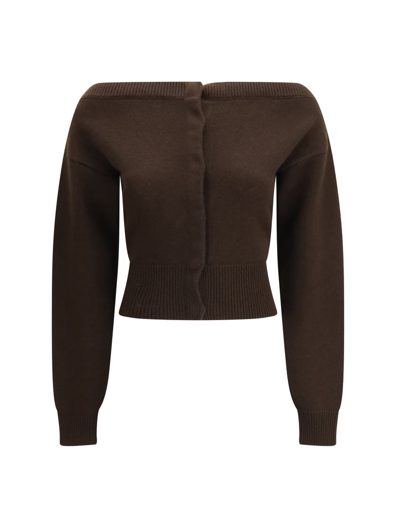 cardigan open-neck cashmere chocolate by Selfnex