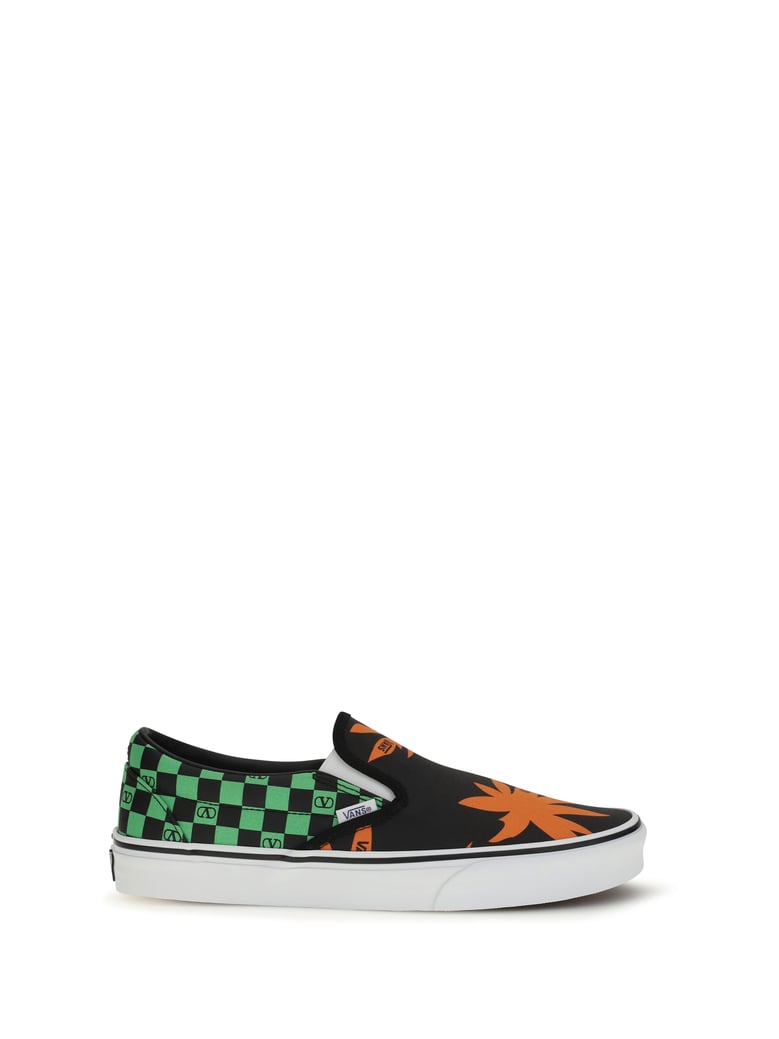 slip-on sneakers orchid black/red/green by Selfnex
