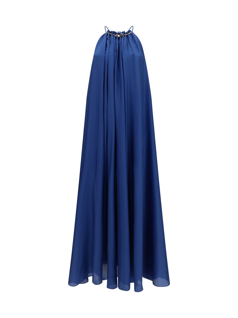 dress aster pleated pearl dark cobalt by Selfnex