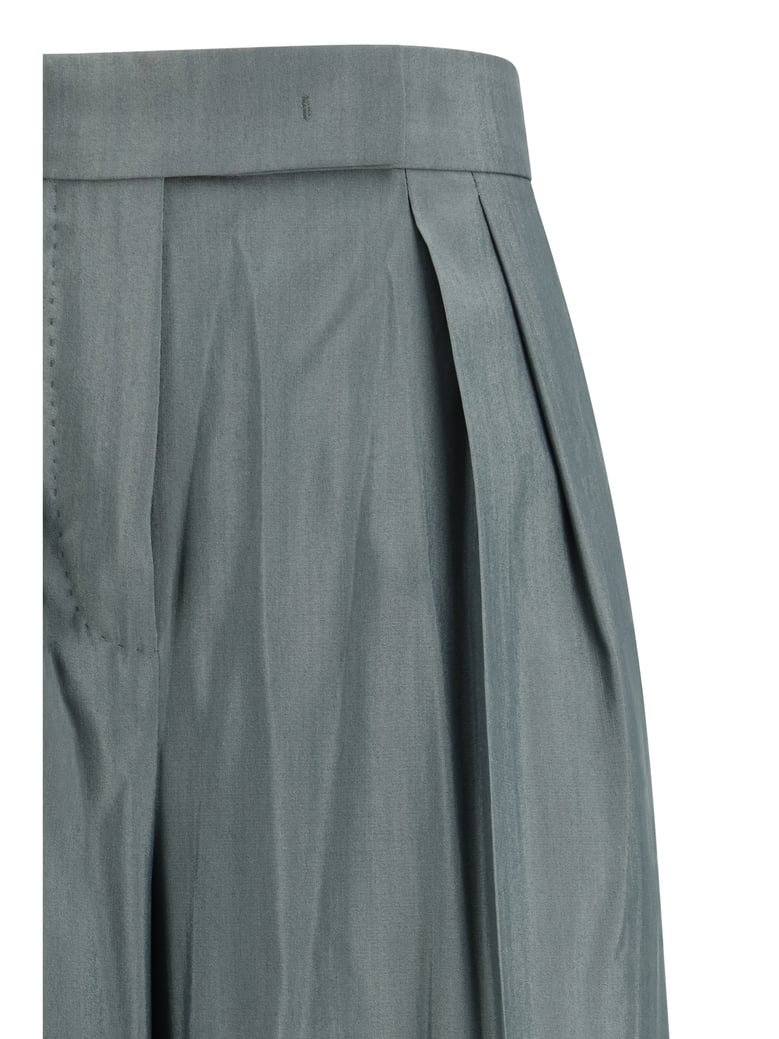 pants virgin wool dark green by Selfnex