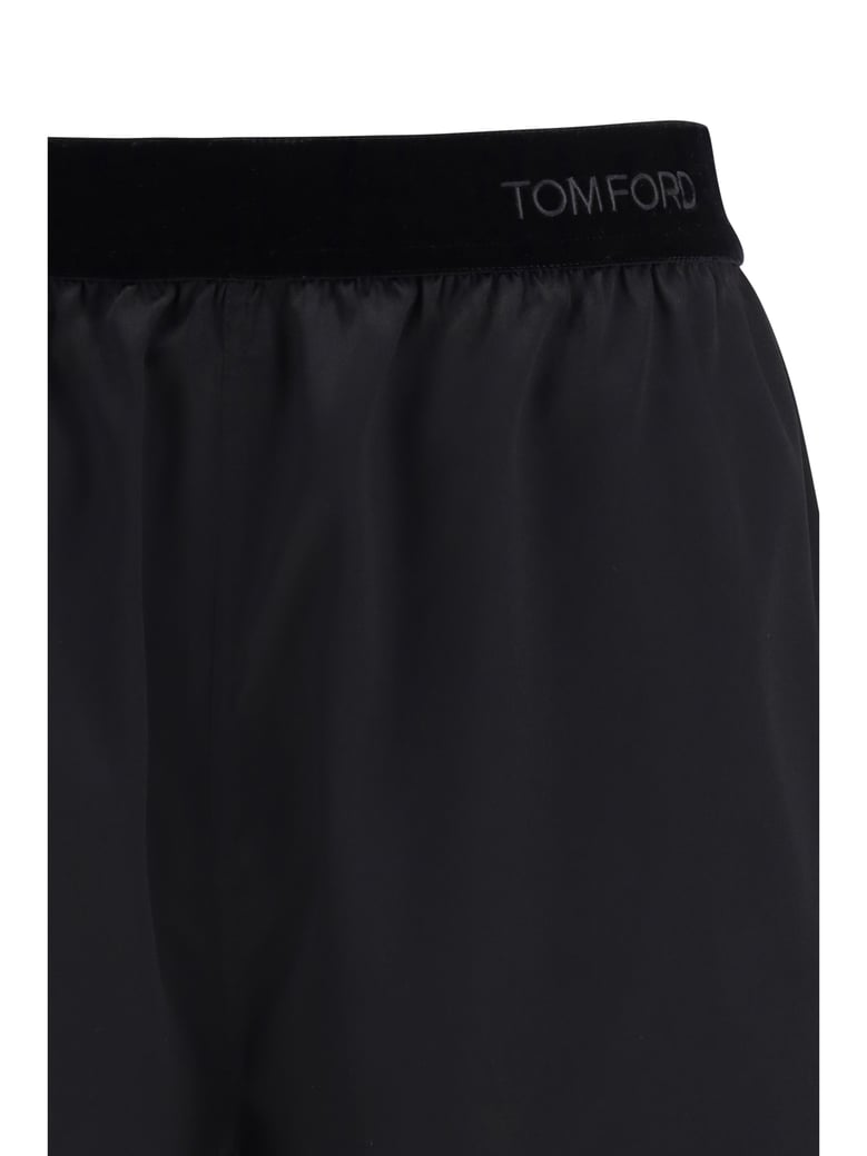 pj shorts stretch silk satin black by Selfnex