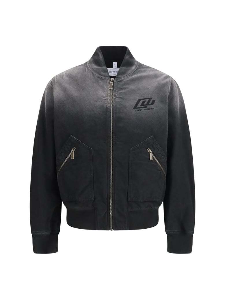 bomber jacket washed denim black by Selfnex
