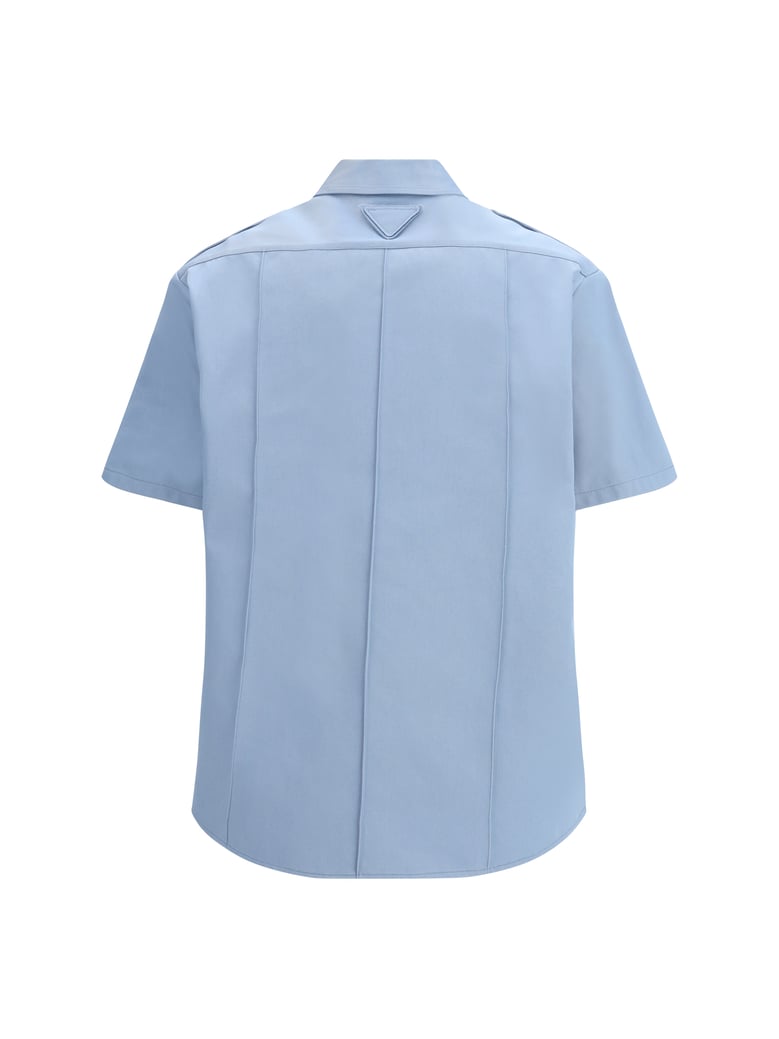 short-sleeved cotton shirt blue by Selfnex