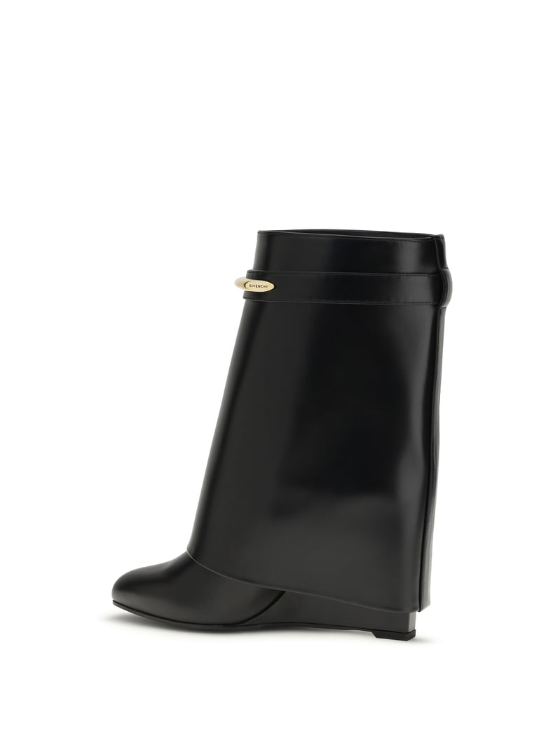 ankle boots shark leather black by Selfnex