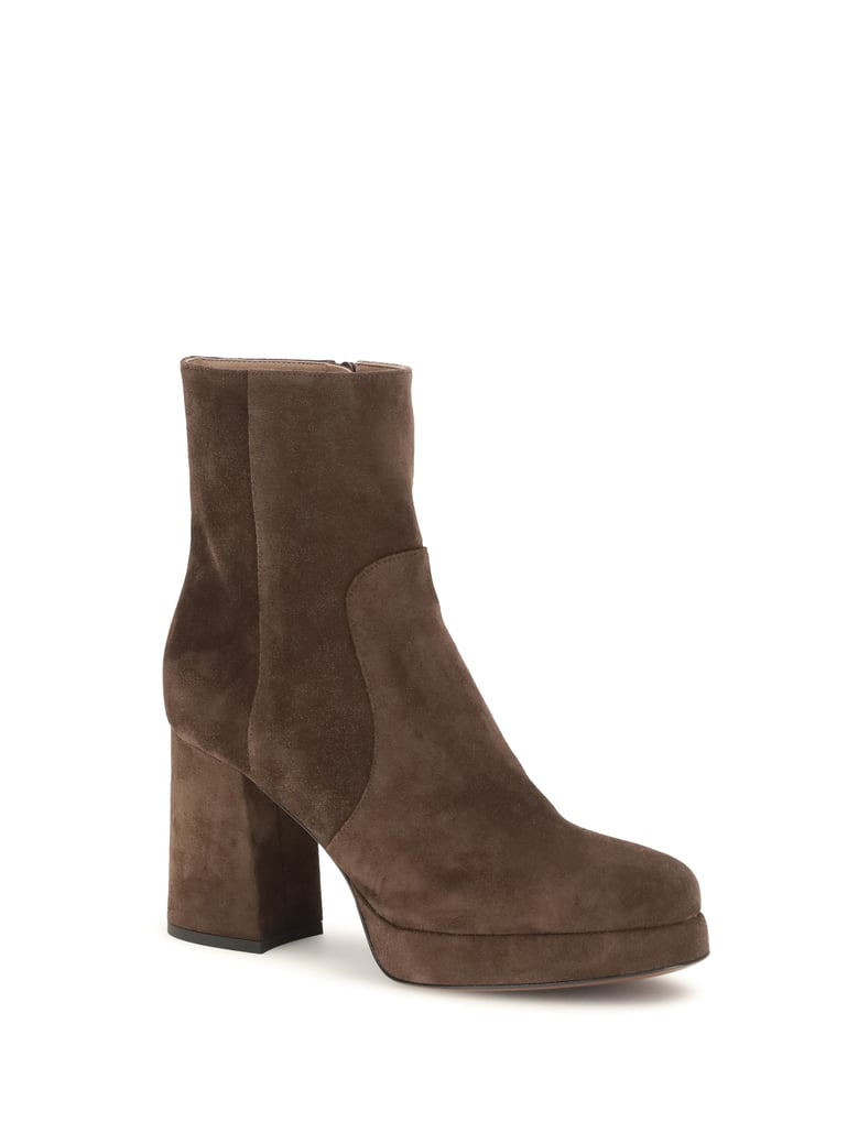 platform ankle boots ebony brown by Selfnex