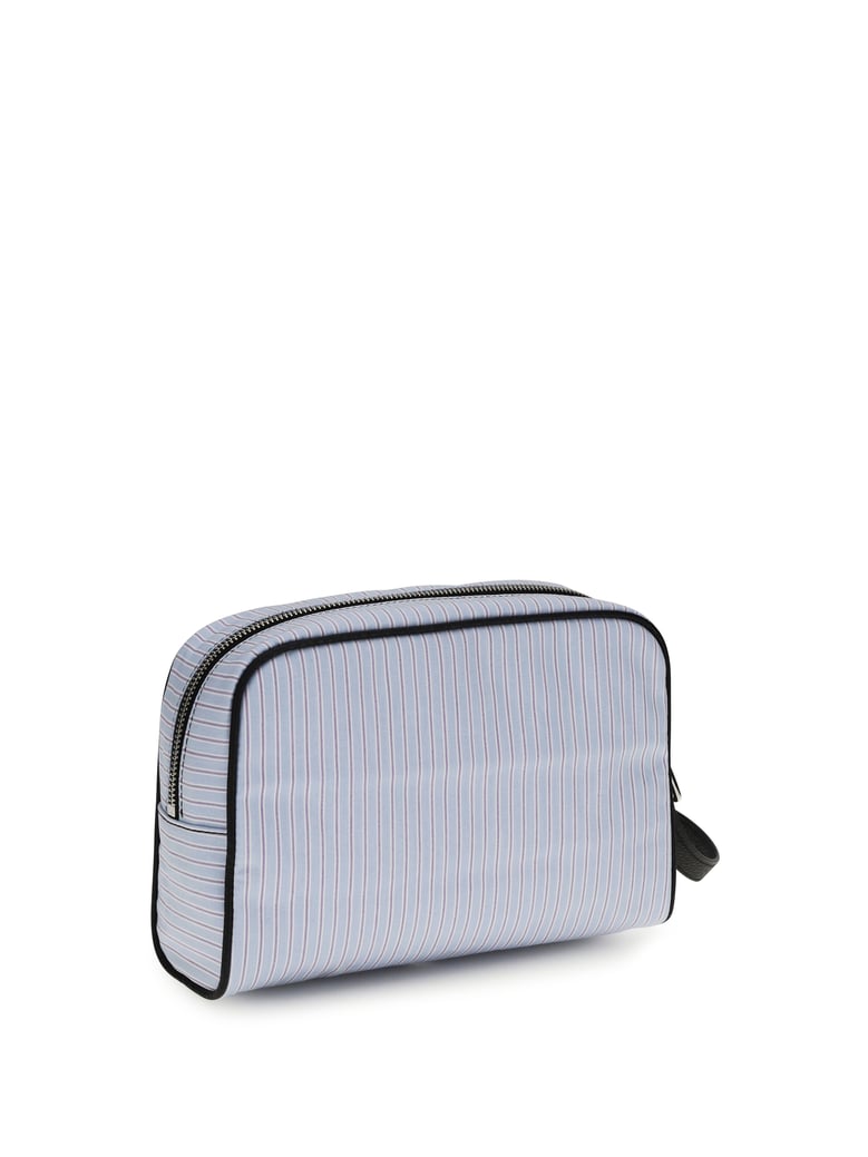 handbag striped poplin and leather by Selfnex
