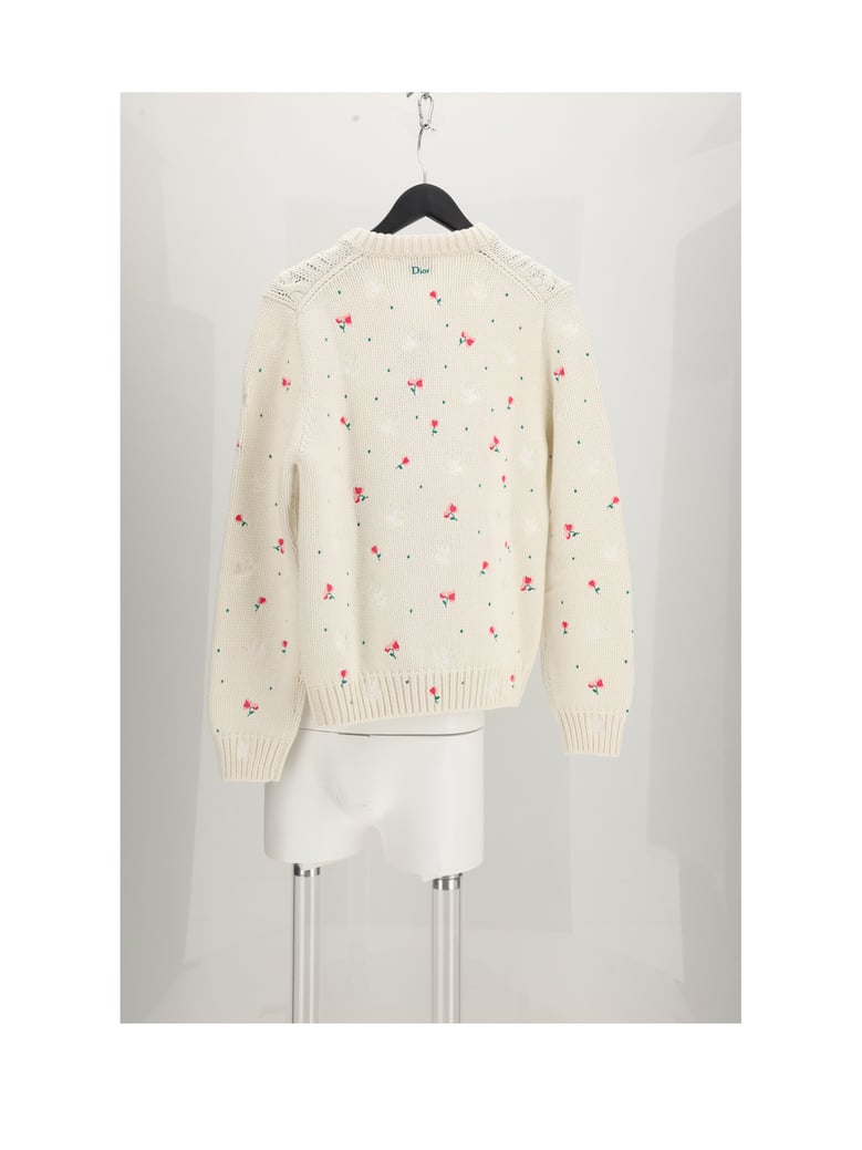 knit jumper fiori white/multicolour by Selfnex
