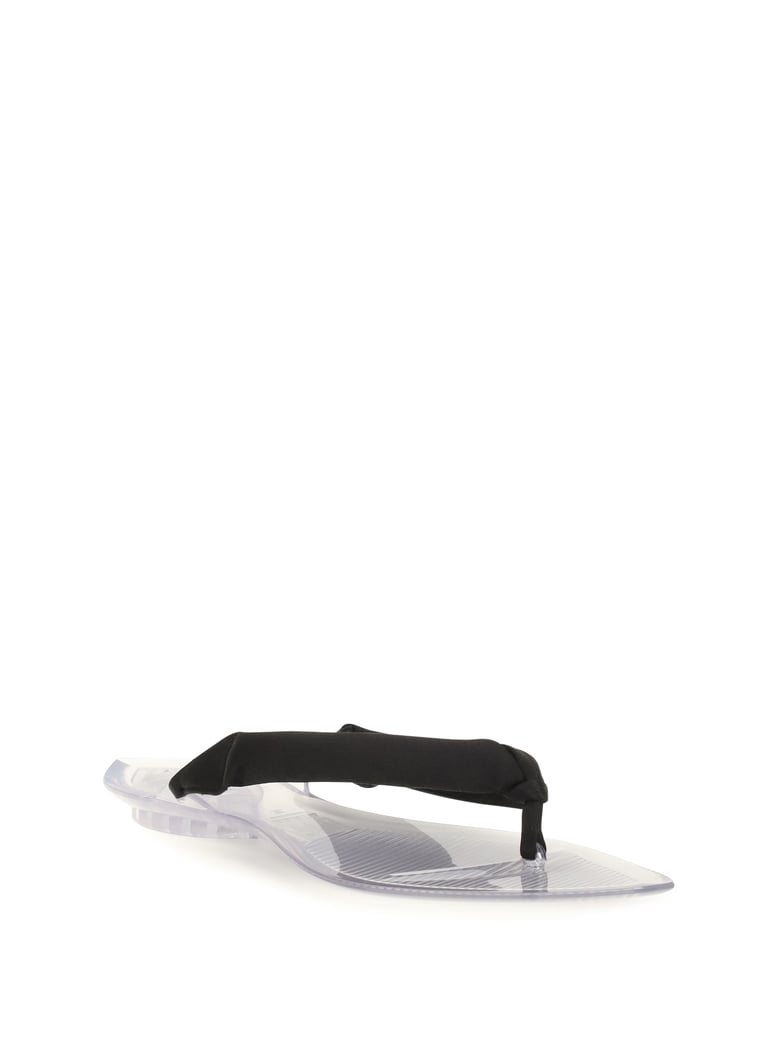 flip-flop sandals satin black by Selfnex