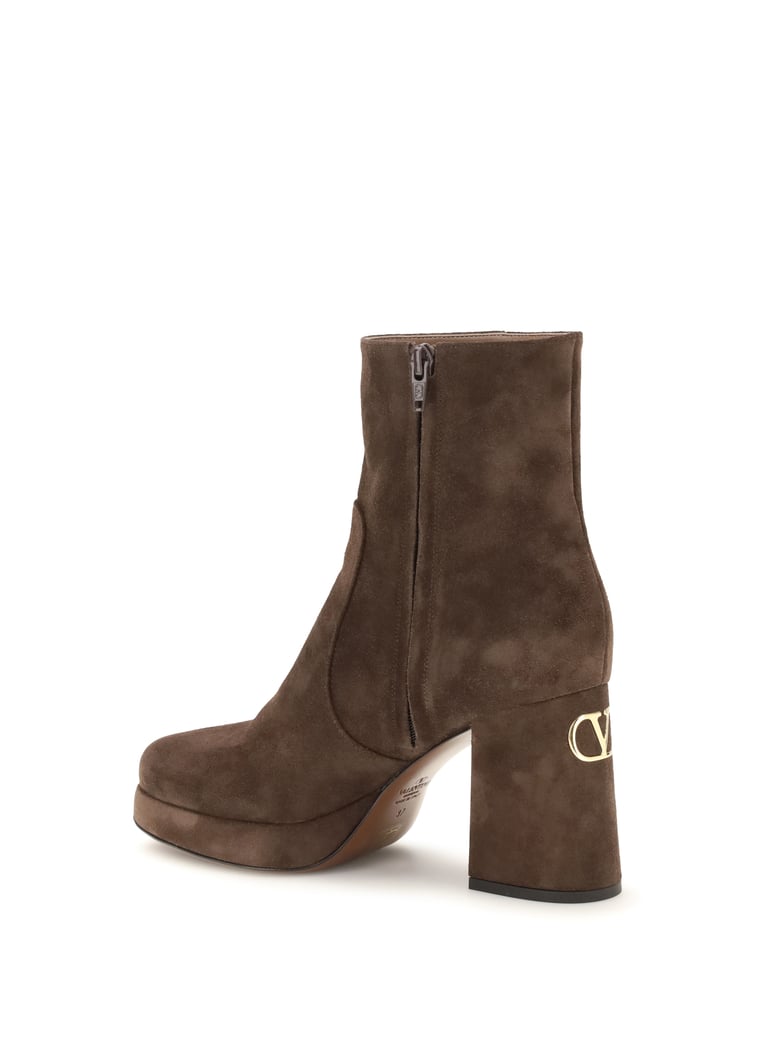 platform ankle boots ebony brown by Selfnex