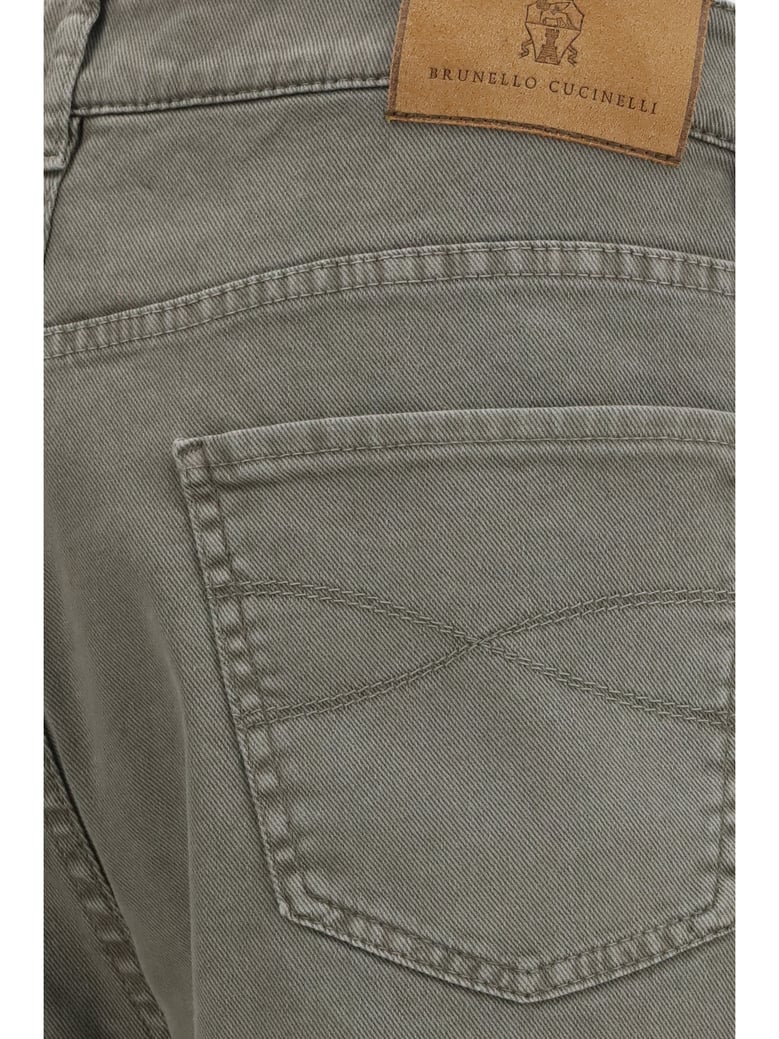 jeans with turn-up hem army washed by Selfnex