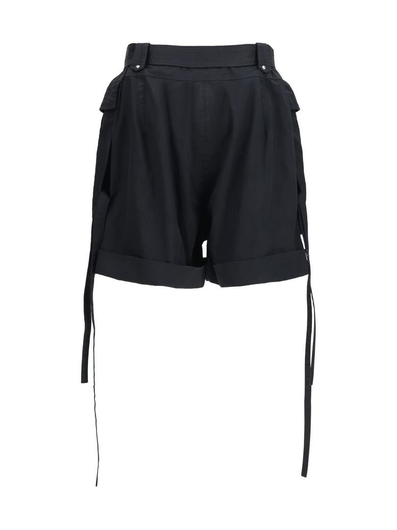 shorts with belt black cotton by Selfnex