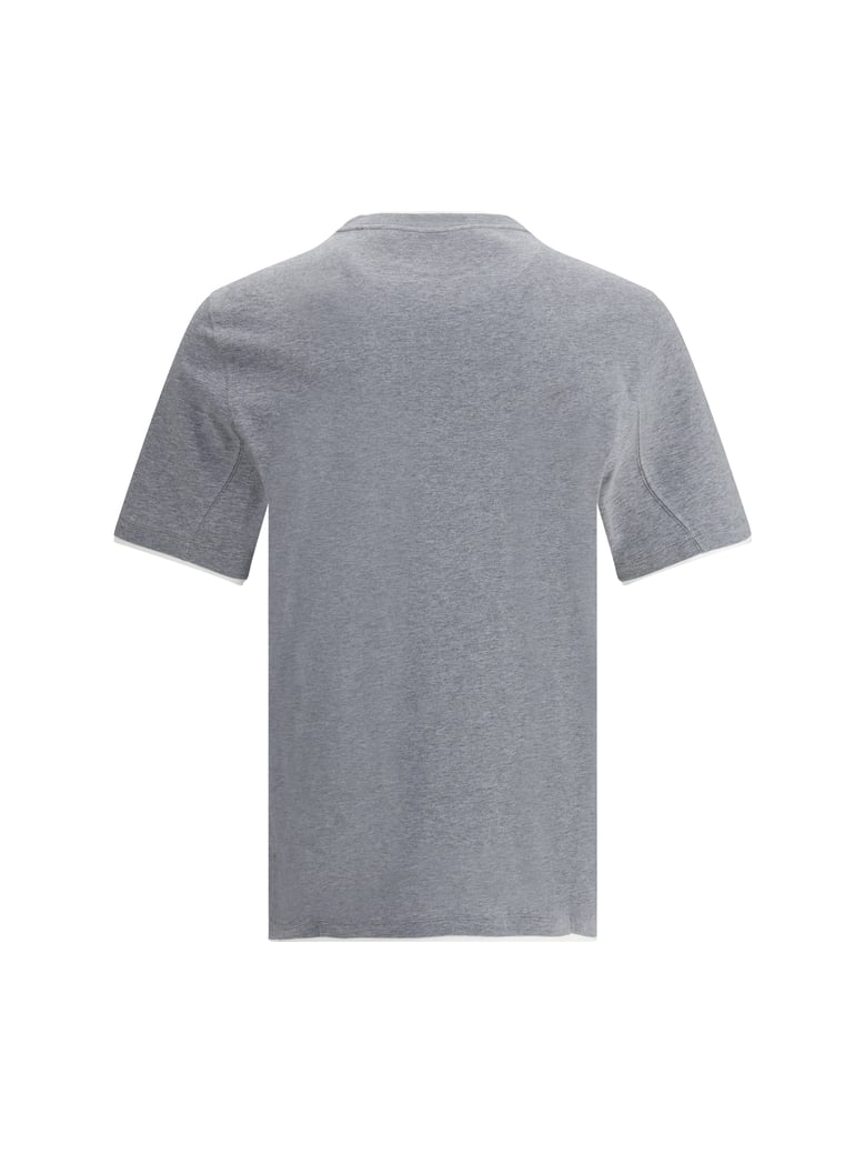 two-tone double-layer cotton t-shirt by Selfnex