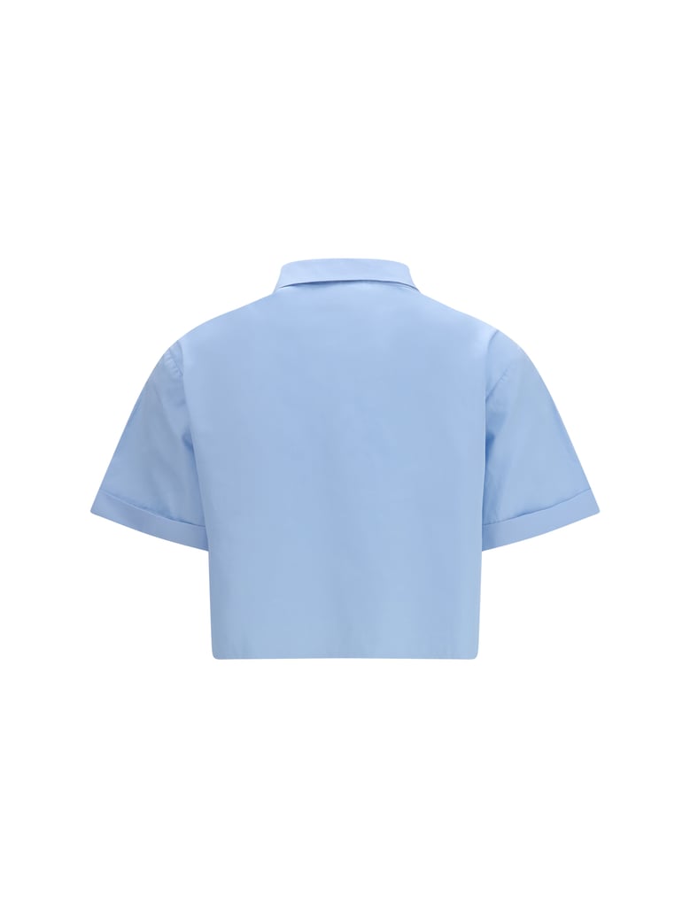 shirt poplin ruffle light blue by Selfnex