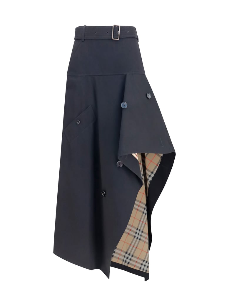 skirt heather asymmetric black by Selfnex