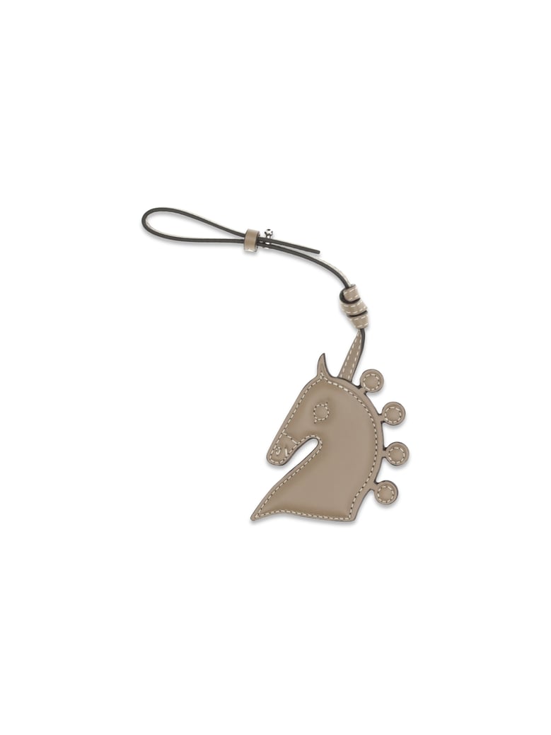 leather keyring taupe by Selfnex