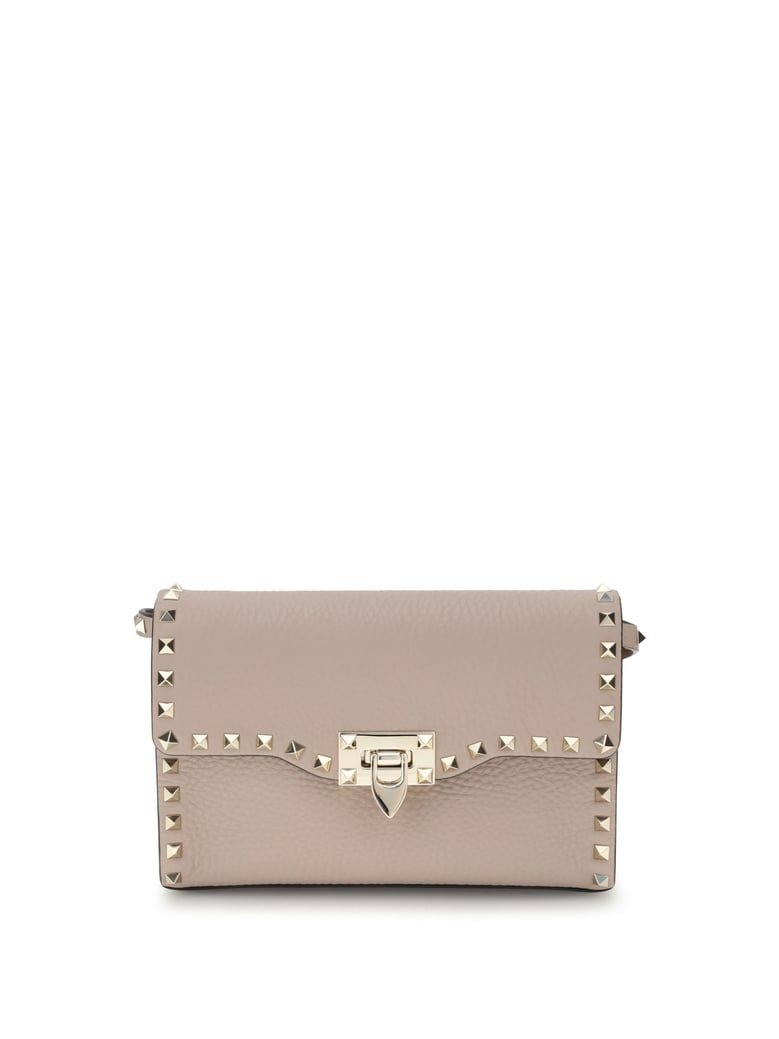 shoulder bag rockstud powder leather by Selfnex