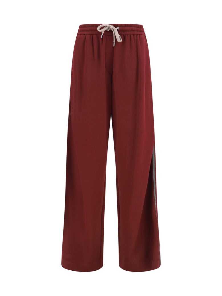 track pants cotton-silk cabernet by Selfnex