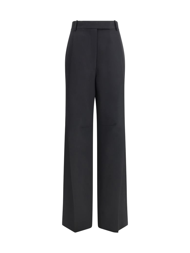 tailored pants double pleats black wool by Selfnex