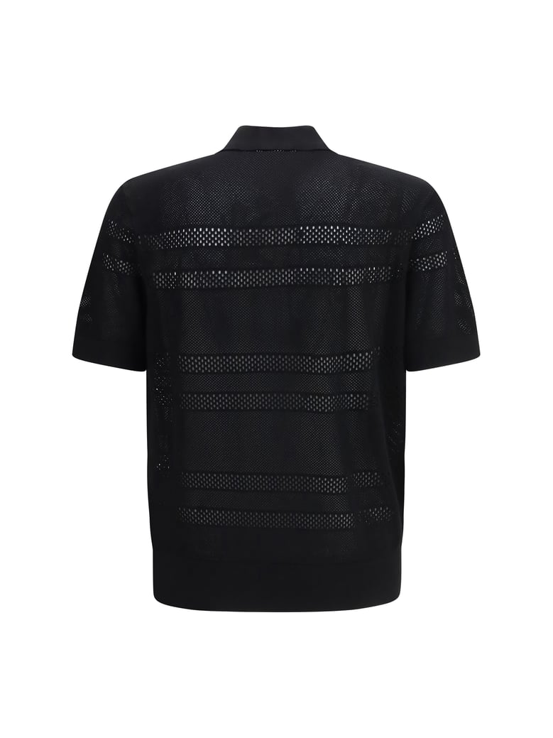 polo shirt mesh black by Selfnex