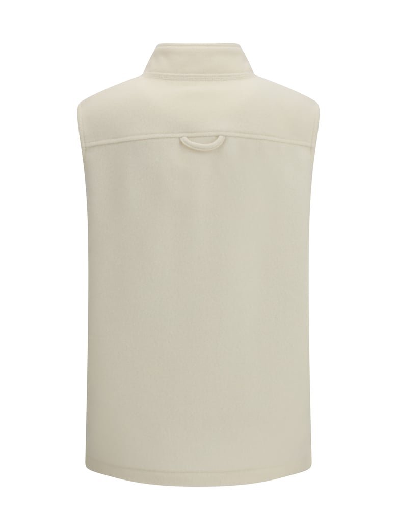 vest virgin wool white fleece by Selfnex