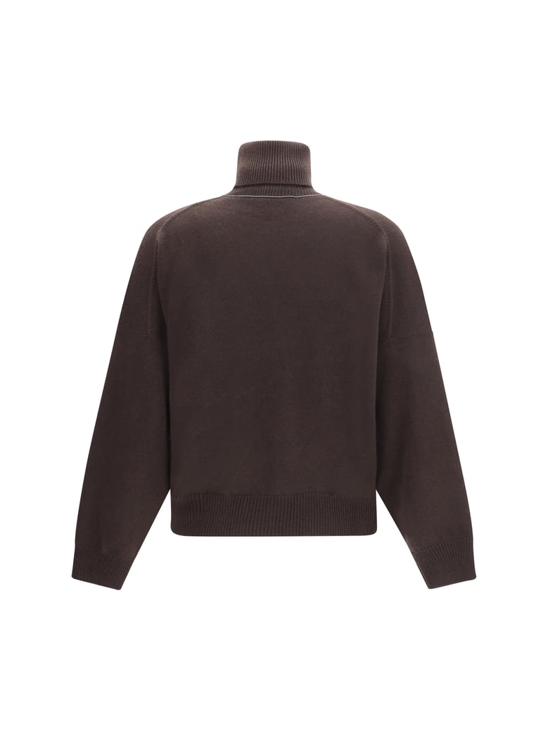cashmere turtleneck sweater — coffee by Selfnex