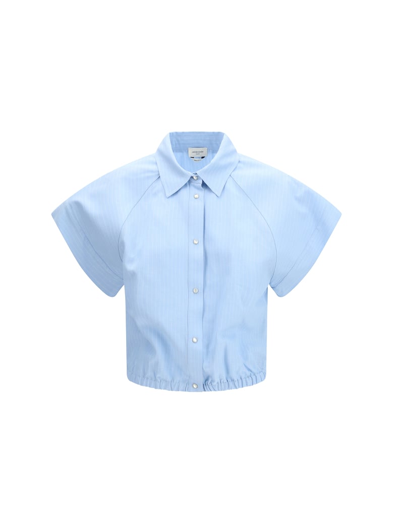 short-sleeve shirt striped viscose-linen by Selfnex
