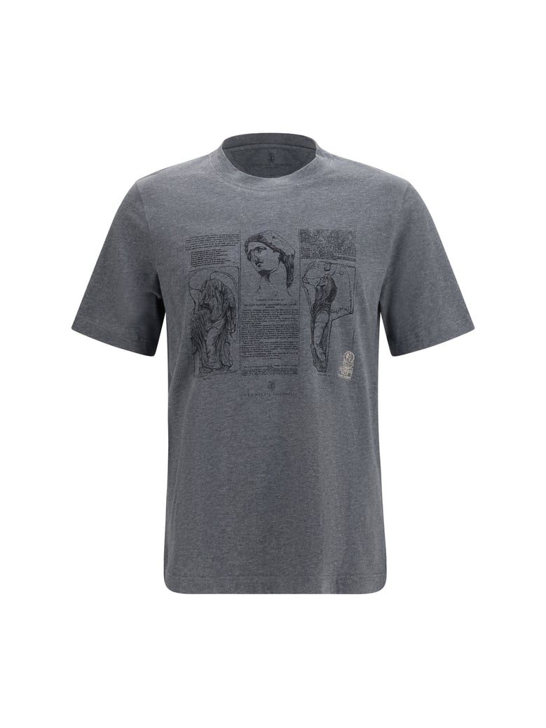 t-shirt printed cotton grey by Selfnex