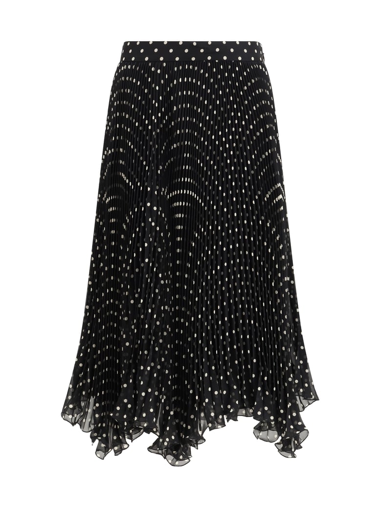 skirt silk polka-dot black/birch by Selfnex