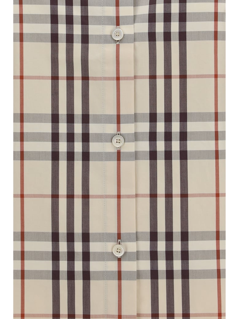 shirt check cotton almond beige by Selfnex