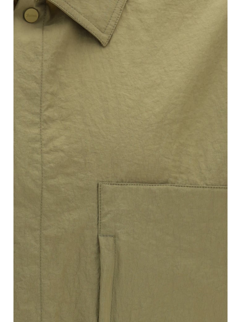 shirt jacket olive green by Selfnex