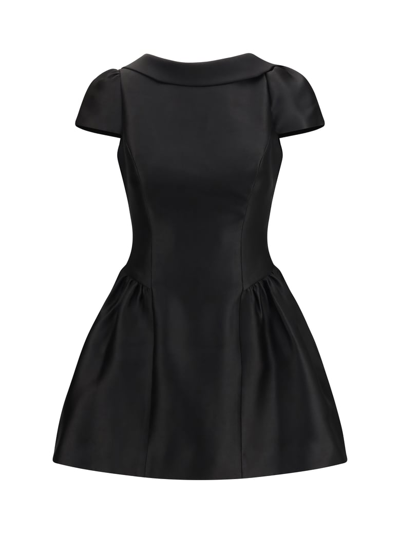 dress short taffeta with collar black by Selfnex