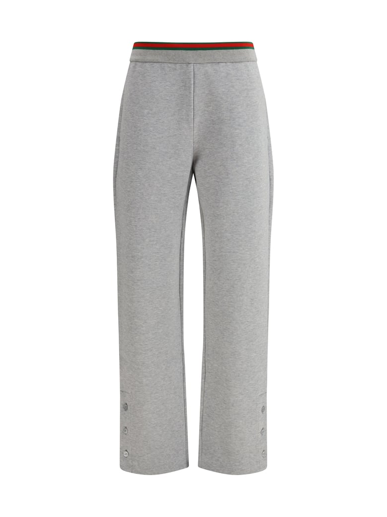 trousers cotton jersey grey melange by Selfnex