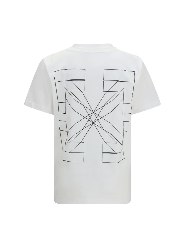 t-shirt big double arrow white by Selfnex