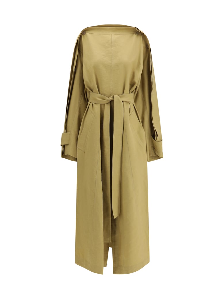 trench coat dress camel by Selfnex