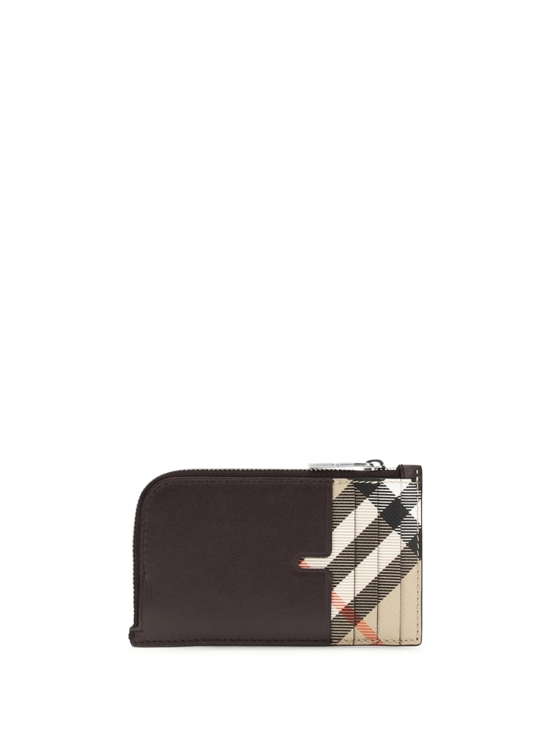 card holder check sand calfskin by Selfnex