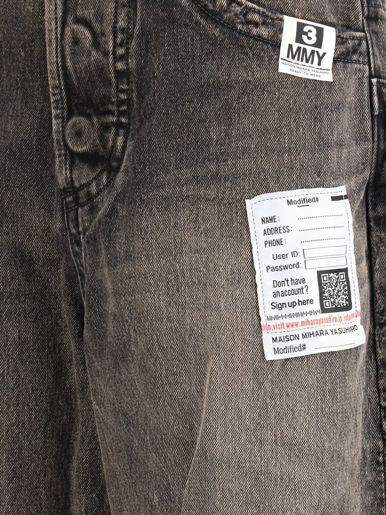 wide denim jeans 'amateur sewn like' black by Selfnex