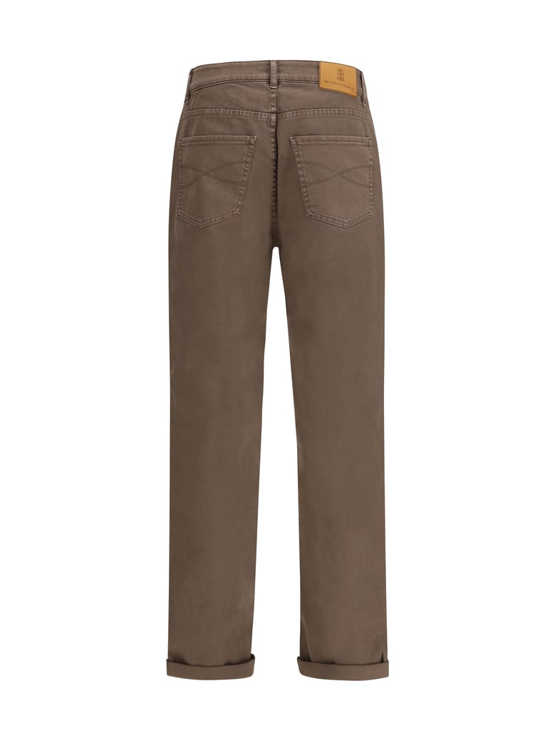 turn-up hem jeans hazelnut by Selfnex