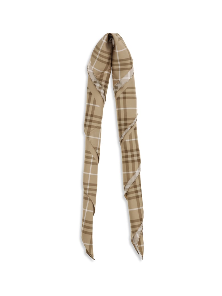 silk scarf equestrian knight finch beige by Selfnex