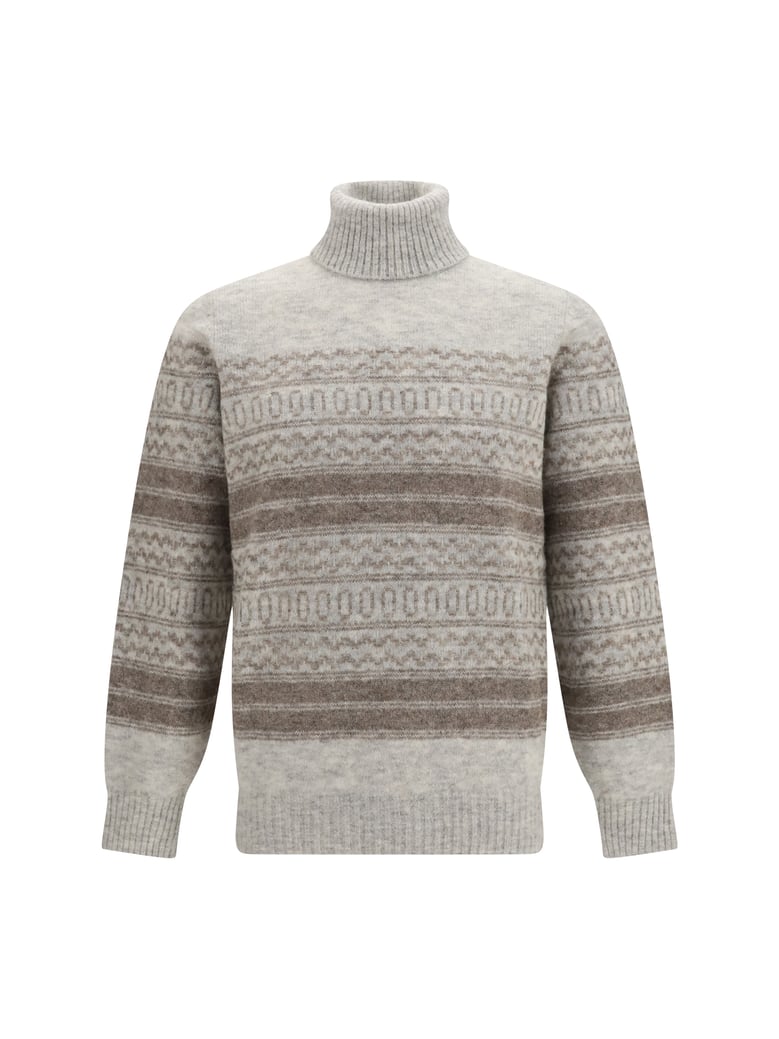 turtleneck sweater fair isle fog by Selfnex