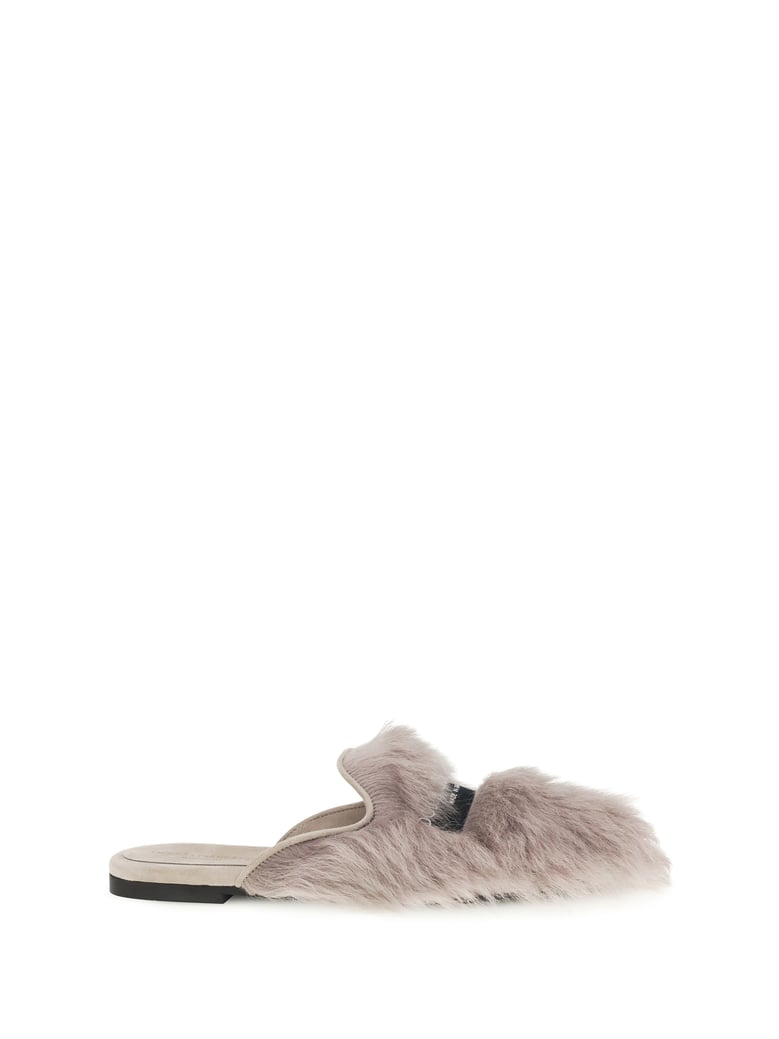 mules sheepskin grey by Selfnex