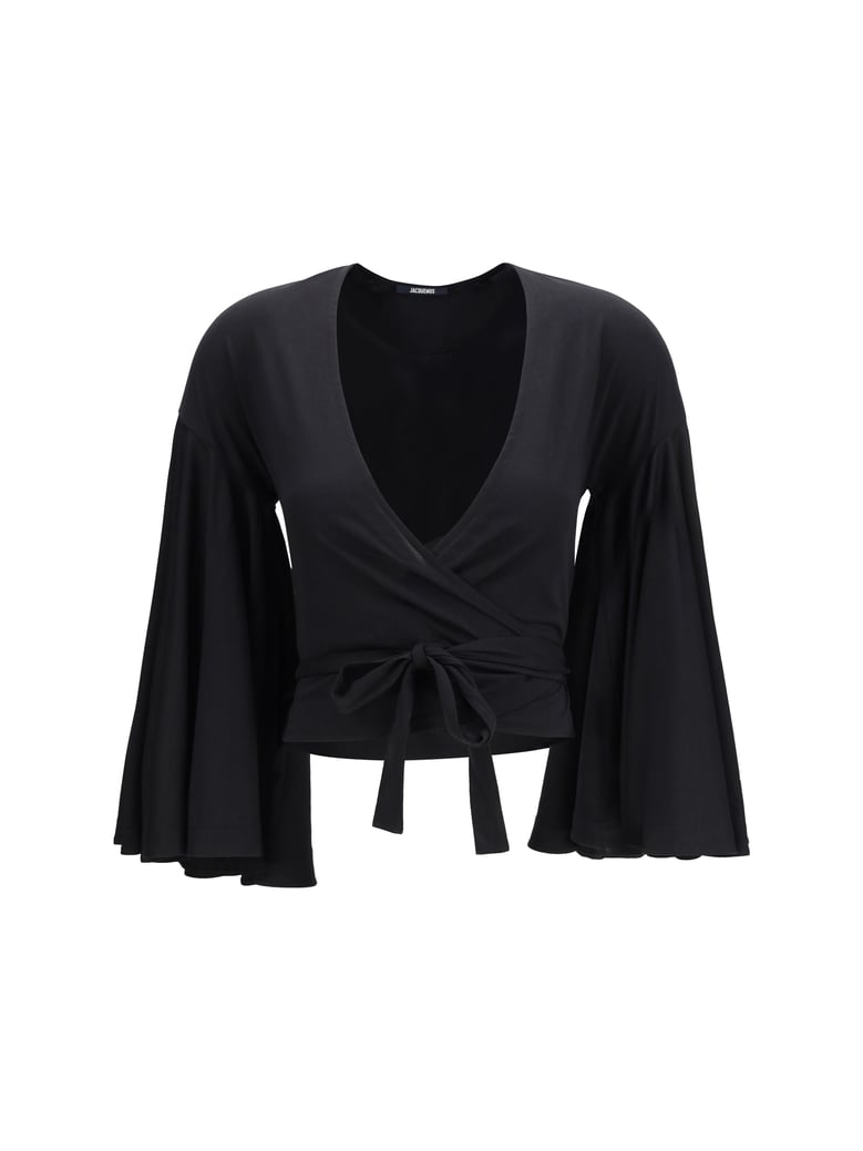 wrap top paysan black by Selfnex
