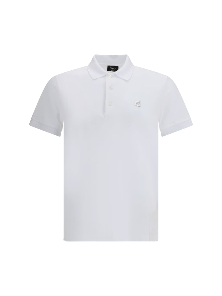 polo shirt white cotton by Selfnex