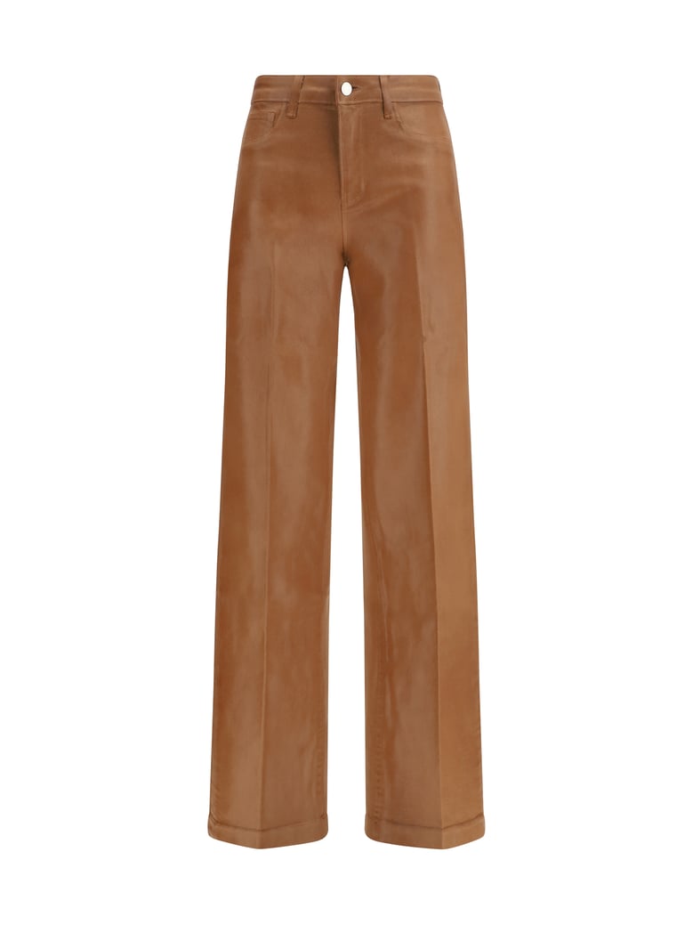 wide leg jeans clayton light cognac coated by Selfnex