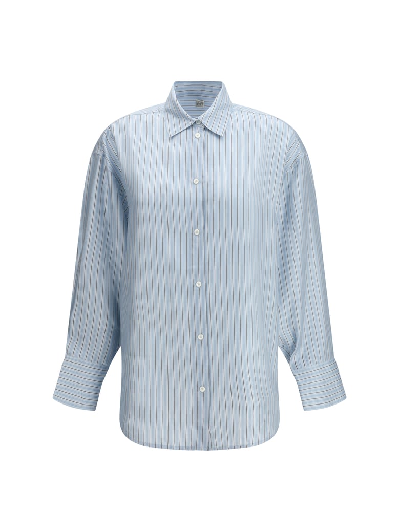 oversized shirt ice/white silk by Selfnex