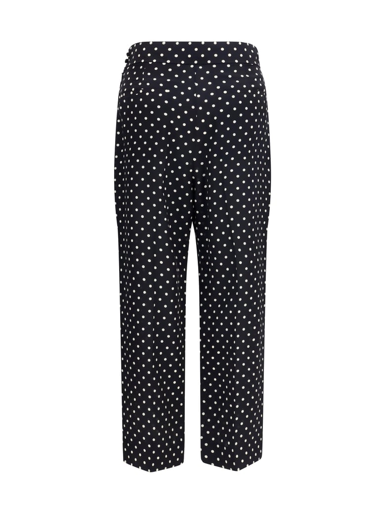 pants polka-dot crêpe de chine silk by Selfnex