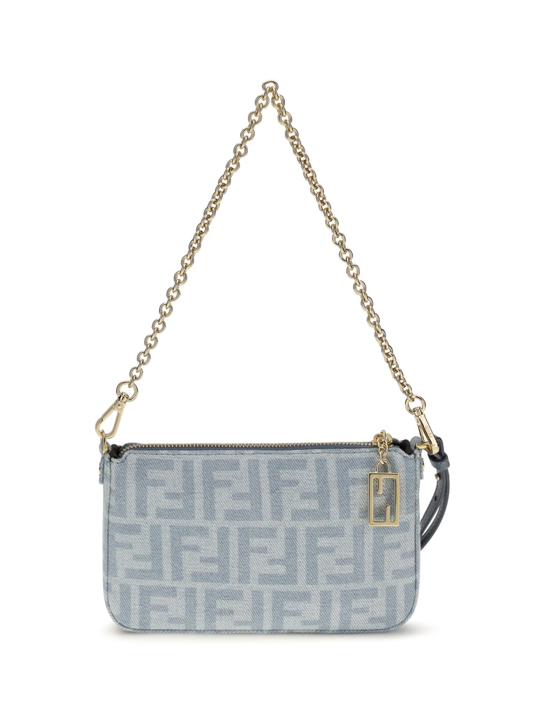 denim baguette clutch by Selfnex