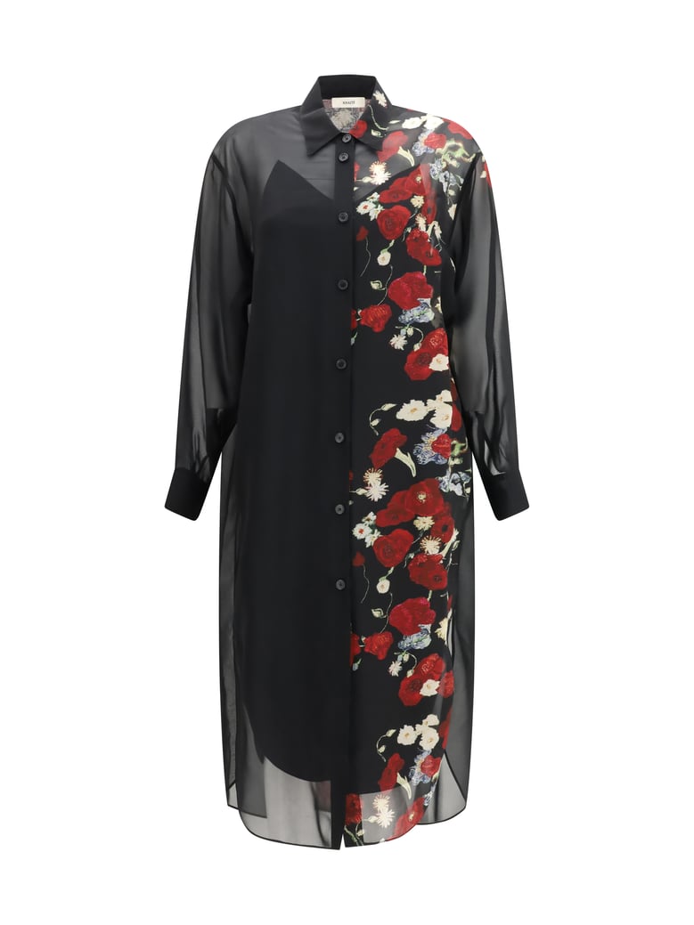 dress gloria black/red silk by Selfnex